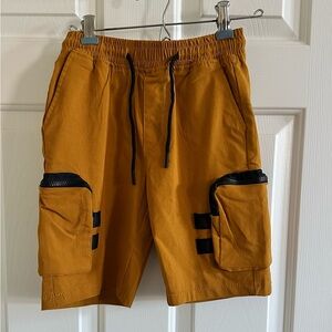 Boys Retro Stitch Cargo Shorts Size 8 Rust Orange